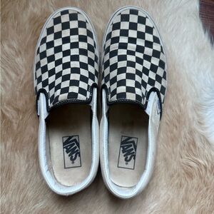 Vans Black and Cream Checkerboard 10.5